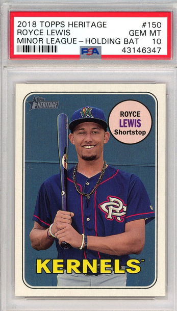 PSA 10 Royce Lewis 2018 Topps Heritage 