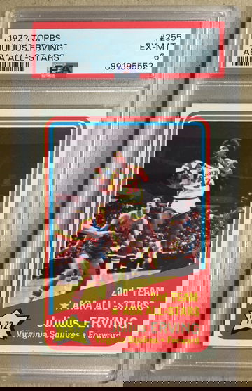 1972 Topps Julius Erving (RC) ABA All-Star #255 PSA-6 EX-MT