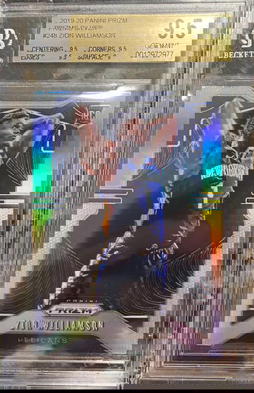 2019-20 Zion Williamson silver prizm #248 9.5 gem mint mt 