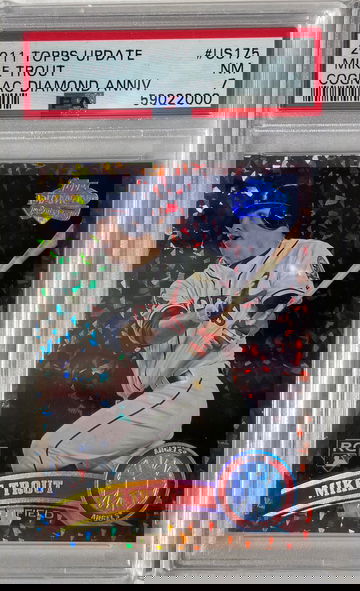 2011 Topps Update Mike Trout Cognac Diamond Anniversary Rookie RC PSA 7