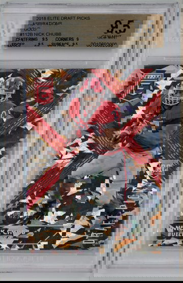 2018 Panini Elite Draft Picks Aspirations Gold /10 Nick Chubb BGS 9.5 Pop of 1!!