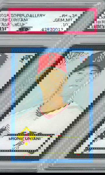 2018 Topps Gallery Heritage Blue Shohei Ohtani RC #52/99 PSA 10 Gem-Mint PSA Population 1 Ultra RARE!!!