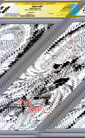 SPAWN #300 CGC-SS 9.8 *300th ANNIVERSARY SKETCH VAR* SIGNED TODD MCFARLANE 2019