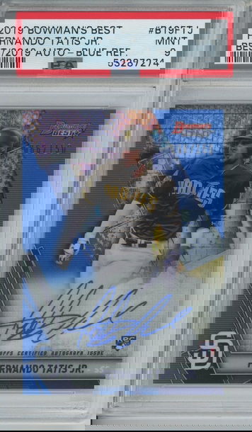 2019 Bowman's Best Fernando Tatis Jr. Best of 2019 Auto Blue Refractor PSA 9 #B19-FTJ