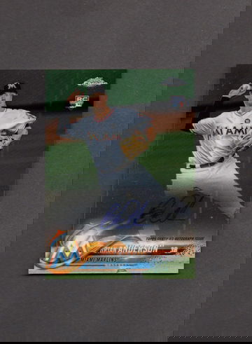 2018 Topps Chrome Rookie Autographs #RABA Brian Anderson On Card Auto