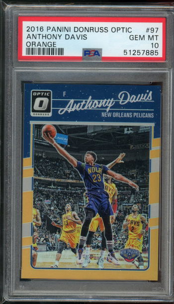 2016 Optic Orange /199 Anthony Davis PSA 10 