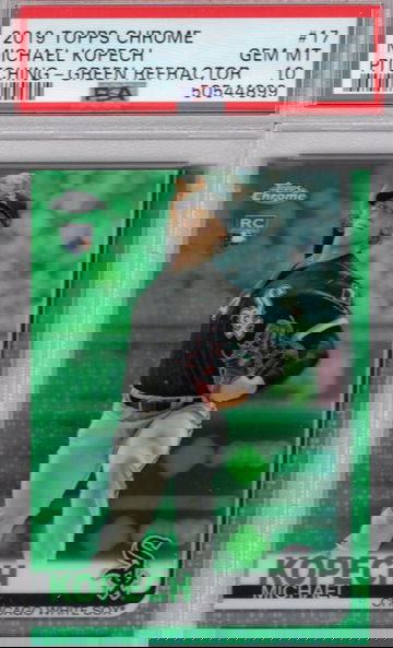 2019 Topps Chrome Green Refractor Michael Kopech PSA 10 RC