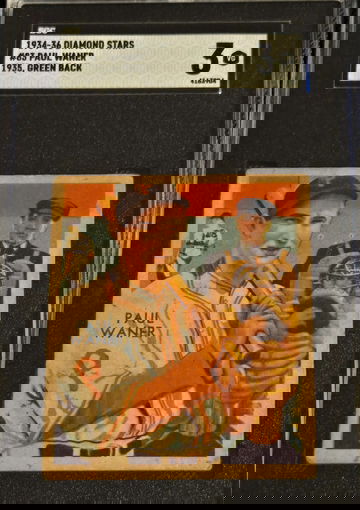 1935 National Chicle Diamond Stars Paul Waner SGC 3 Greenback