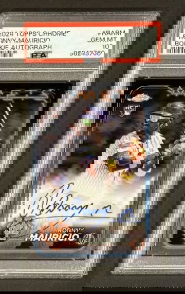2024 Topps Chrome RONNY MAURICIO RC AUTO Rookie PSA 10 GEM MINT NY Mets