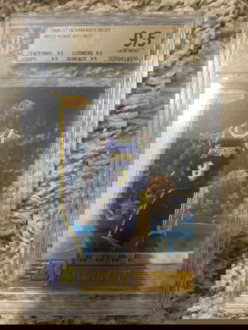 1996-97 Bowman Best R23 Kobe Bryant Rookie RC Bgs 9.5 Gem Mint