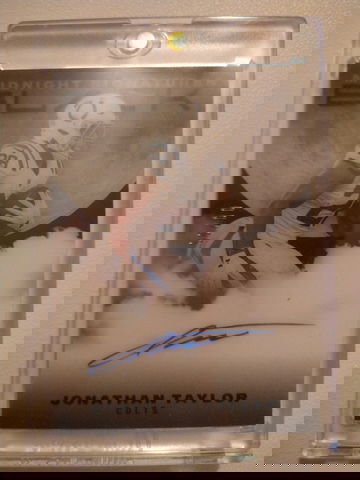 Jonathan Taylor #'D /35 SSP 2021 Panini Black On Card Auto Midnight Signatures