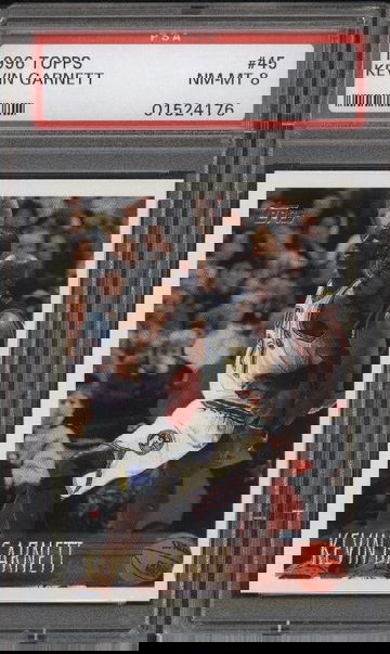 1996-97 Topps #45 Kevin Garnett PSA 8 NM-MT