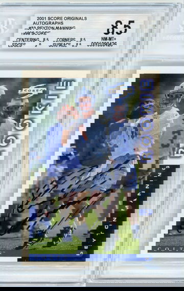 PEYTON MANNING 2001 Score Originals 1998 Auto Rc #33 BGS 8.5
