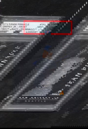 2013 Panini Pinnacle Team Pinnacle #TP3 Ken Griffey Front Mike Trout Back LOW POP PSA 9 MINT