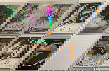 Oakland A’s 7 card auto and relic lot