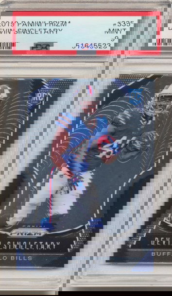 PSA 9 MIINT! DEVIN SINGLETARY 2019 PANINI PRIZM BASE ROOKIE CARD BILLS RC #335