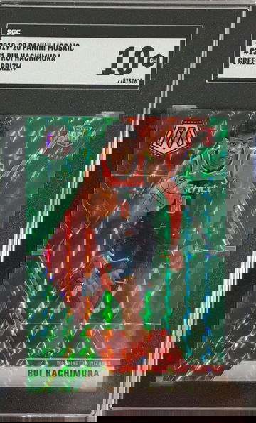 2019 Rui Hachimura #231 Panini Green Mosaic RC Rookie SGC 10 Wizards