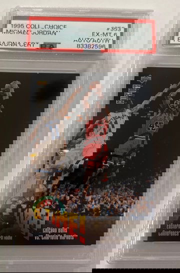 1995 collectors Choice Michael Jordan #353 PSA 6 DNA Auto Authentic 