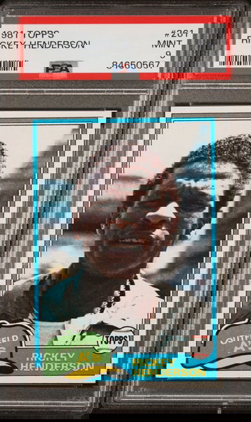 1981 Topps Rickey Henderson #261 PSA 9 Oakland Athletics A's HOF Mint Baseball