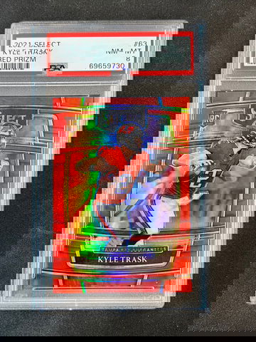 2021 Panini Select - Kyle Trask - Rookie Concourse Level Red Prizm /99 PSA 8