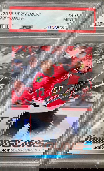 2019 Upper Deck Young Guns Kirby Dach PSA 9