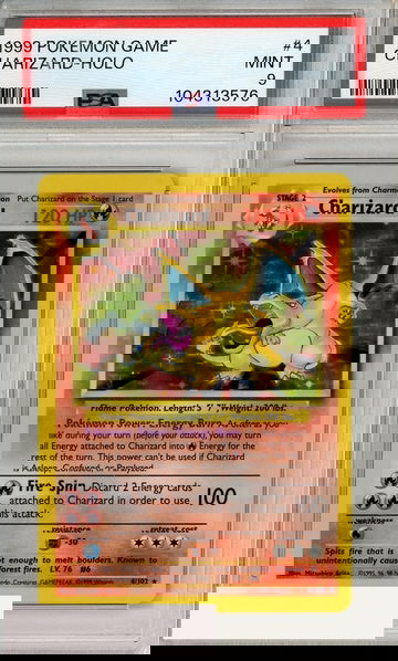 1999 POKEMON GAME CHARIZARD-HOLO #4 PSA 9 MINT