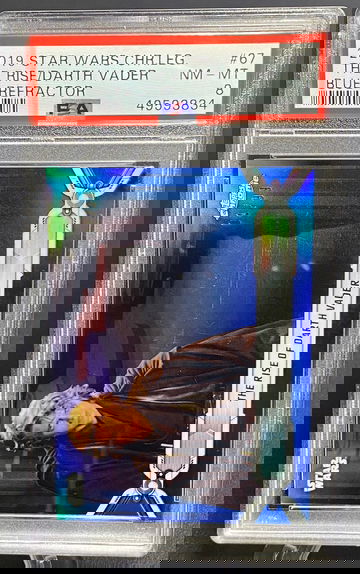 2019 Topps Star Wars Chrome Legacy The Rise Of Darth Vader #67 Blue Refractor /99 ALPHA PSA 8