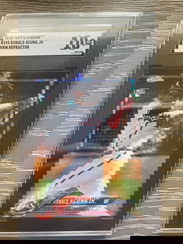 2018 Topps Chrome Ronald Acuna Prism Refractor SGC 10