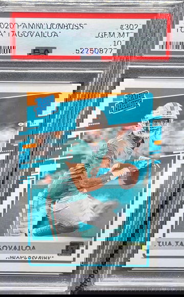 2020 Panini Donruss Tua Tagovailoa Rated Rookie PSA 10