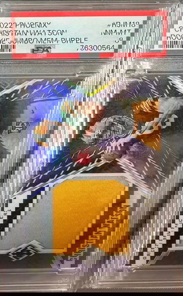 2022 Panini Phoenix Christian Watson Rookie Jumbo Patch 25/75 PSA