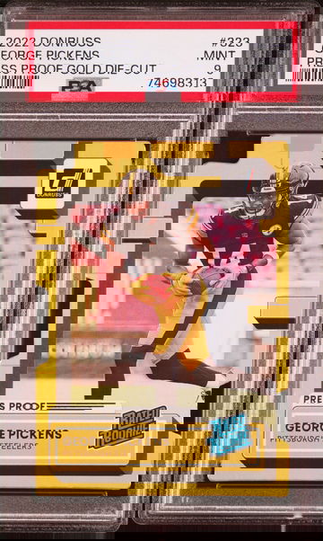 Pop only 3, none higher!!  2022 Donruss GOLD Die Cut GEORGE PICKENS RC #D/25