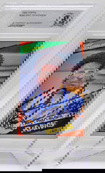 1984 Topps #280 Eric Dickerson BGS Authentic Auto Inscription Rookie RC HOF