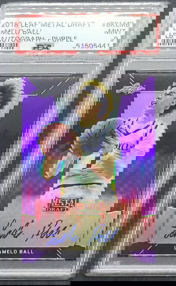 LaMelo Ball 2018 Leaf Metal Draft Auto PSA 9 Purple 7/25