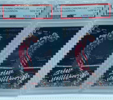 2019-20 Chronicles Zions Williamson RC Luminance PSA 10 Gem Mint Lot (2) Néw Orleans Pelicans