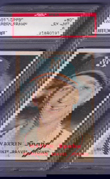 1957 Topps #90 Warren Spahn PSA 6