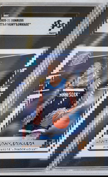 2020-21 NBA Basketball Panini Donruss Anthony Edwards SGC 9