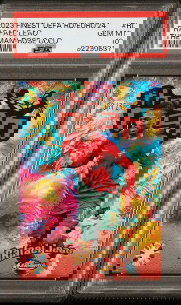 2023 TOPPS RAFAEL LEAO FINEST UEFA EURO 2024 THE MAN ROSE GOLD #RL PSA 10