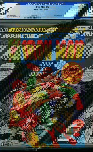 IRON MAN #92, CGC 9.6 NM+