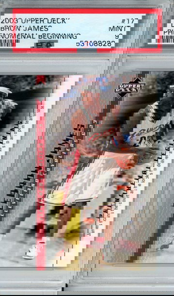 LEBRON JAMES 2003 Upper Deck Phenomenal Beginning #17 PSA 9 Mint Cavs Lakers Heat