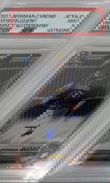 2021 Bowman Chrome Jeferson Quero Autographa PSA9
