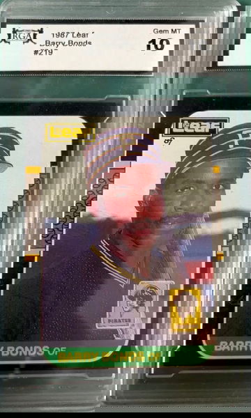 1987 LEAF BARRY BONDS #219 RGA 10 