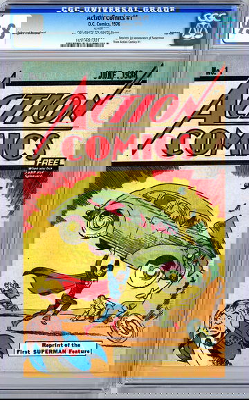 ACTION COMICS #1 CGC 9.8 *FIRST SUPERMAN APP* SAFEGUARD PROMO REPRINT 1938-1976