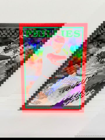 2023 Topps Chrome KYLE SCHWARBER Red Refractor Auto /5