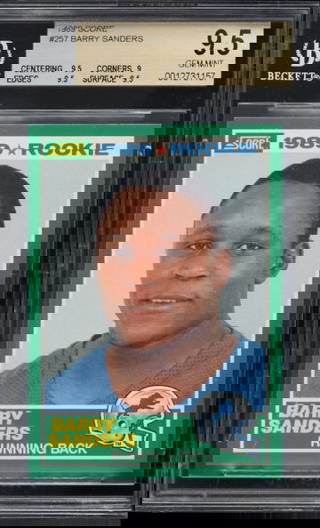 1989 Score Barry Sanders RC Rookie BGS 9.5 Gem Mint #257 Detroit Lions HOF