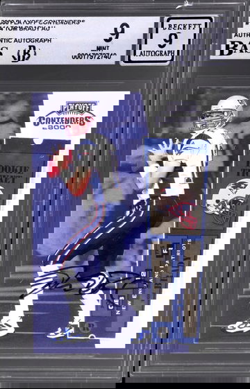 2000 Playoff Contenders Tom Brady Rookie Auto BGS 9