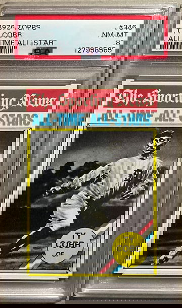 1976 TOPPS TY COBB #346 ALL TIME ALL-STAR NM-MT PSA 8