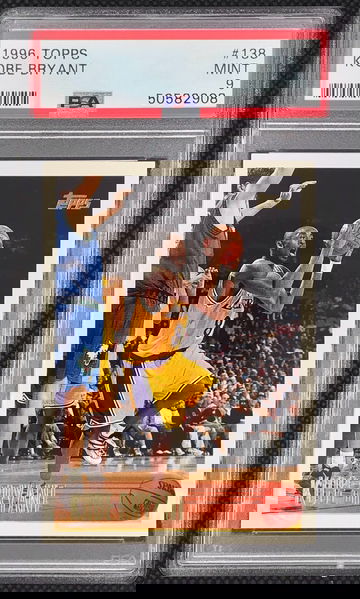 Kobe Bryant 1996-97 Topps #138 RC Rookie Mint PSA 9 New Slab