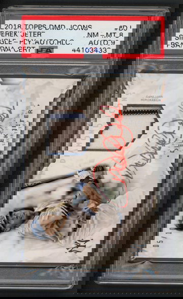 2018 Topps Diamond Icons Derek Jeter Auto Relic Red Auto 5/10