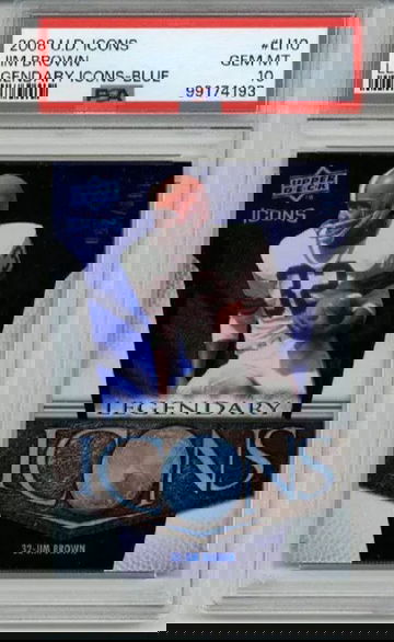 2008 UPPER DECK ICONS LEGENDARY ICONS BLUE JIM BROWN /250 BROWNS PSA 10