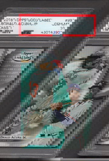 2018 Topps Gold Label Class 1 #99 Ronald Acuna Jr PSA 10 RC Rookie